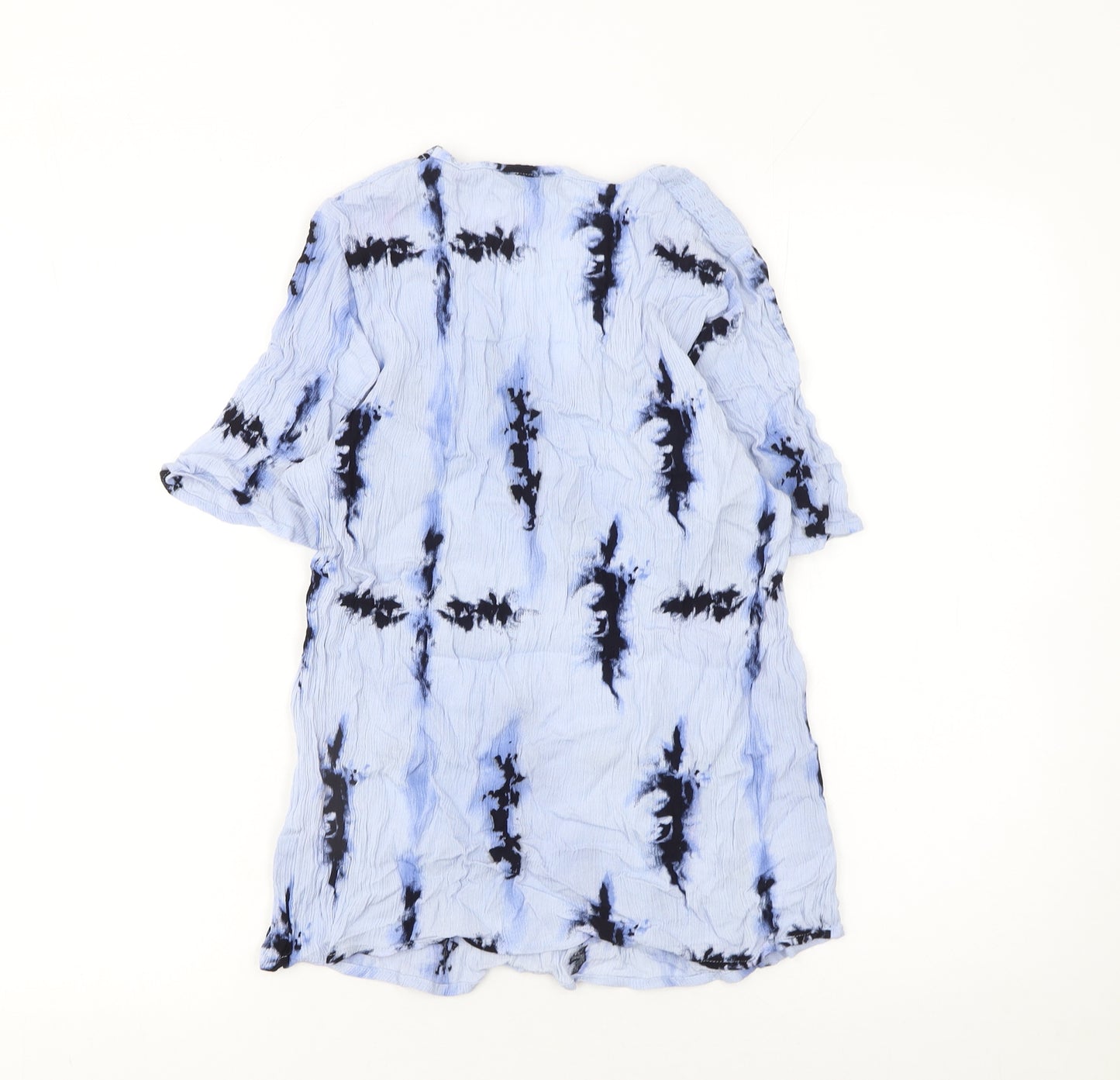Desires Women Blue Tie-Dye Viscose Tunic Blouse Size L