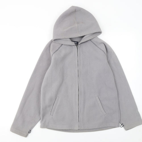 Peter Storm Boys Grey Hooded Fleece Zip Jacket 11-12 Years Outdoor Wear