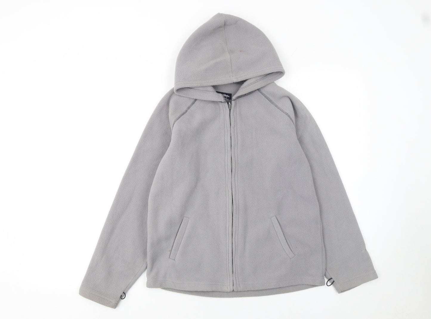 Peter Storm Boys Grey Hooded Fleece Zip Jacket 11-12 Years Outdoor Wear