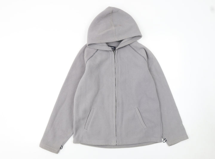 Peter Storm Boys Grey Hooded Fleece Zip Jacket 11-12 Years Outdoor Wear