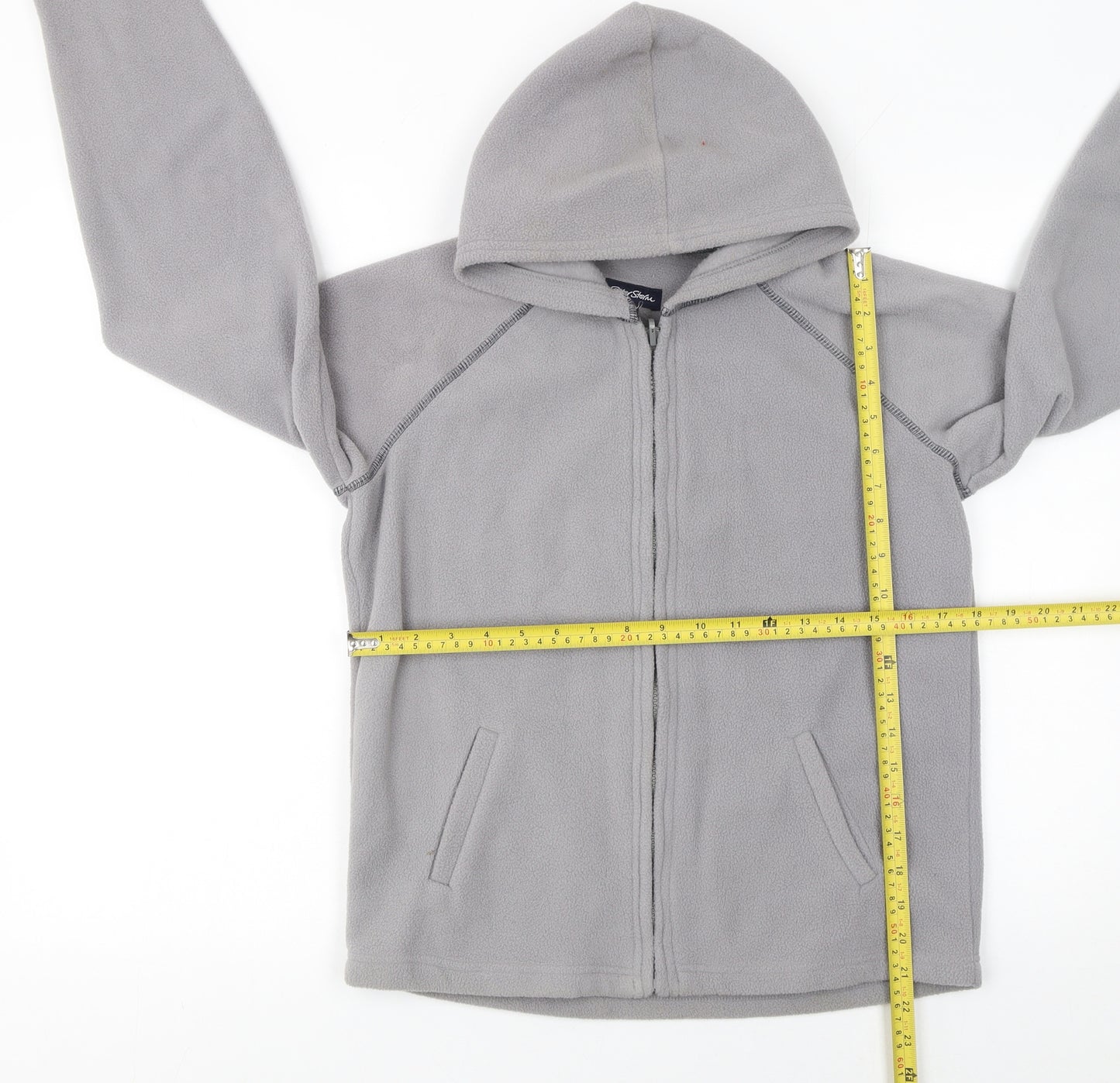 Peter Storm Boys Grey Hooded Fleece Zip Jacket 11-12 Years Outdoor Wear