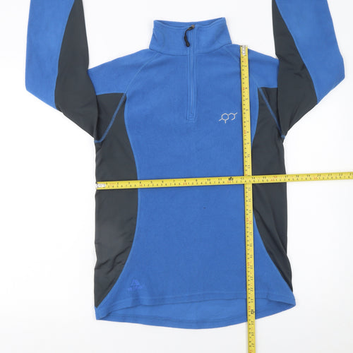 Technicals Women's Blue 1/4 Zip Fleece Pullover Sweatshirt Size 10