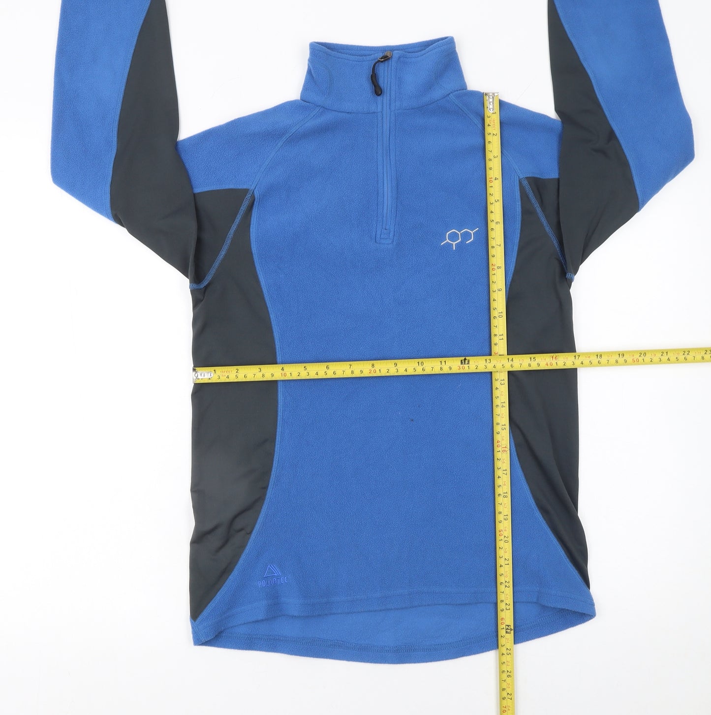 Technicals Women's Blue 1/4 Zip Fleece Pullover Sweatshirt Size 10