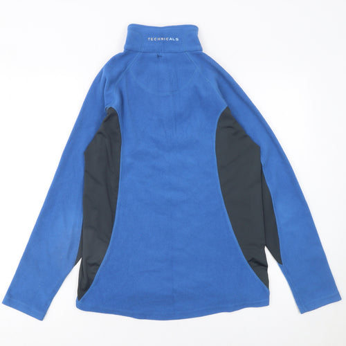 Technicals Women's Blue 1/4 Zip Fleece Pullover Sweatshirt Size 10