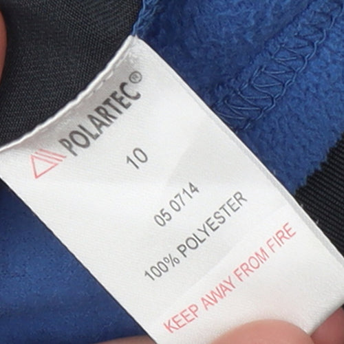Technicals Women's Blue 1/4 Zip Fleece Pullover Sweatshirt Size 10