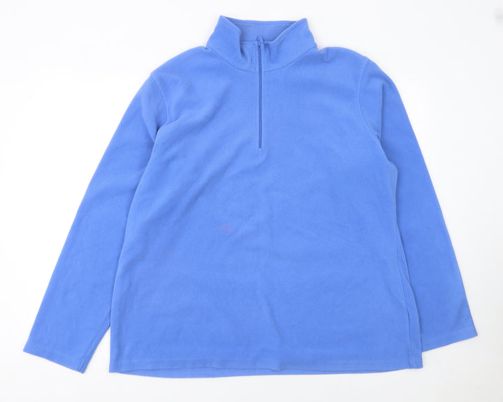 Mountain Warehouse Men's Blue Fleece 1/4 Zip Pullover Sweatshirt XL