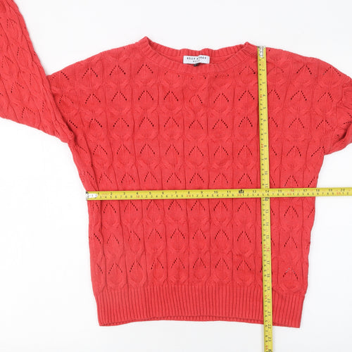 Kelly & Grace Women’s Red Cable Knit Crew Neck Jumper XL