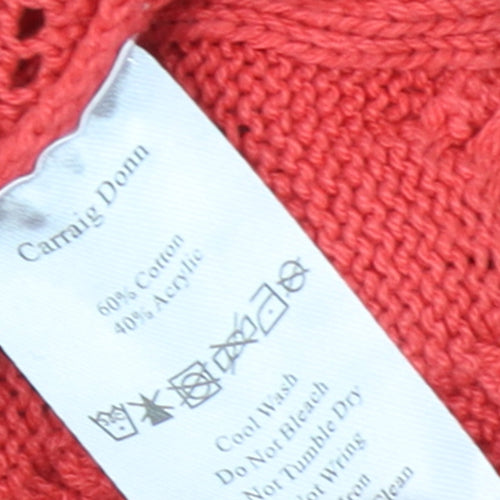 Kelly & Grace Women’s Red Cable Knit Crew Neck Jumper XL