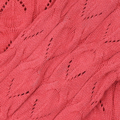Kelly & Grace Women’s Red Cable Knit Crew Neck Jumper XL