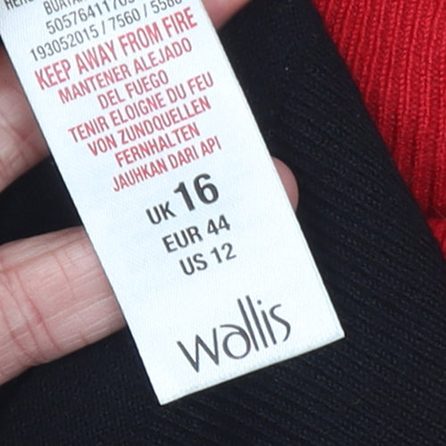 Wallis Women’s Multicoloured Roll Neck Striped Knit Jumper Size 16