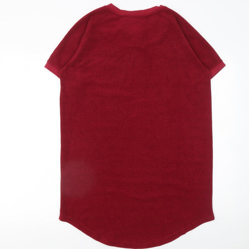 SikSilk Men's Red Short Sleeve 1/2 Zip Crew Neck T-Shirt Size M