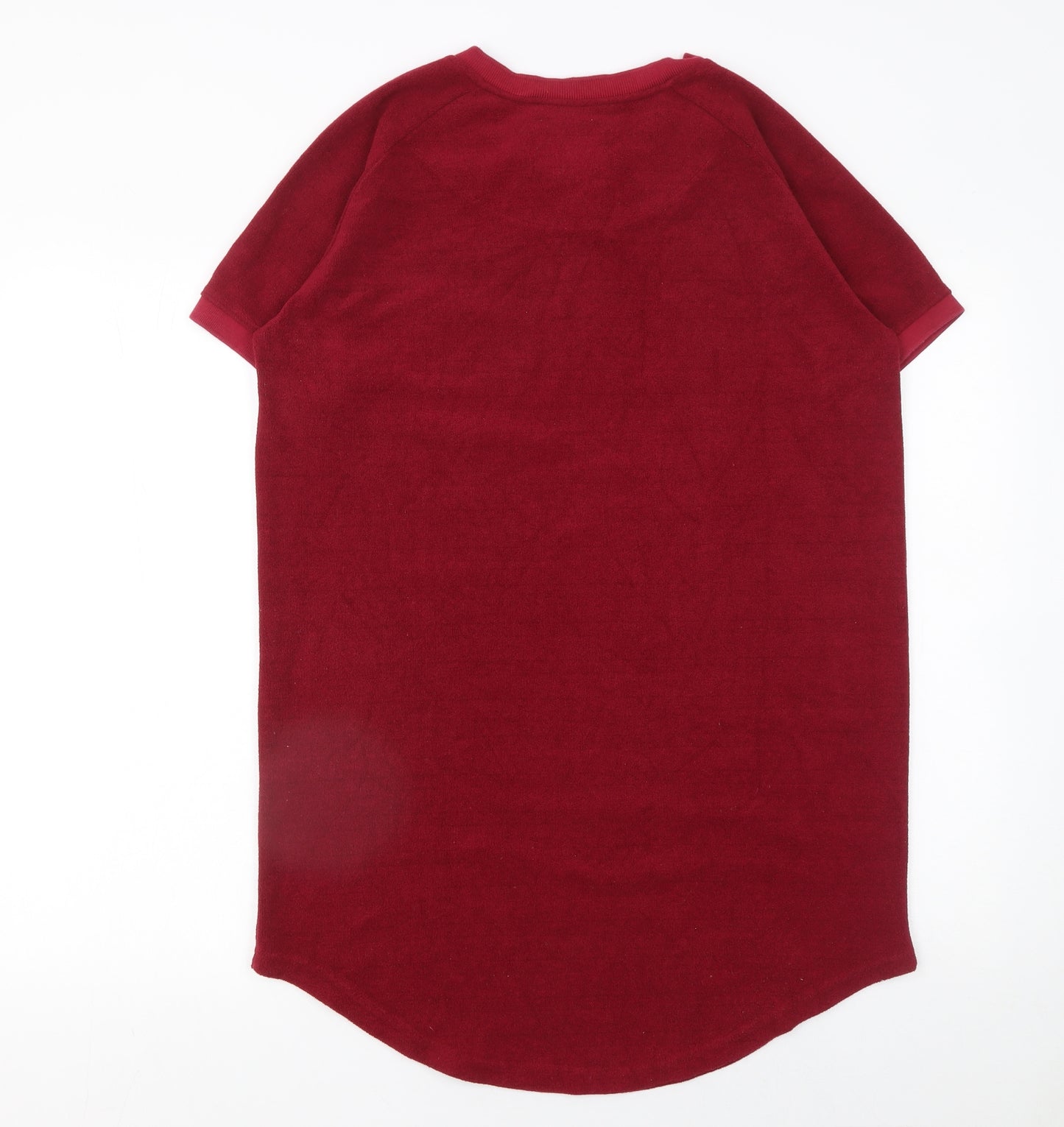 SikSilk Men's Red Short Sleeve 1/2 Zip Crew Neck T-Shirt Size M