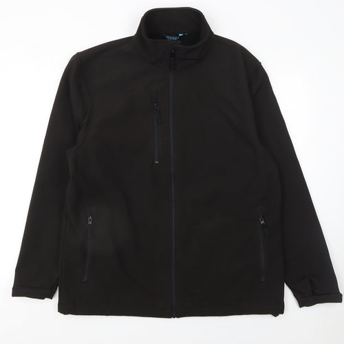 Fort Workwear Men’s Black Soft Shell Jacket M Windproof Water Resistant