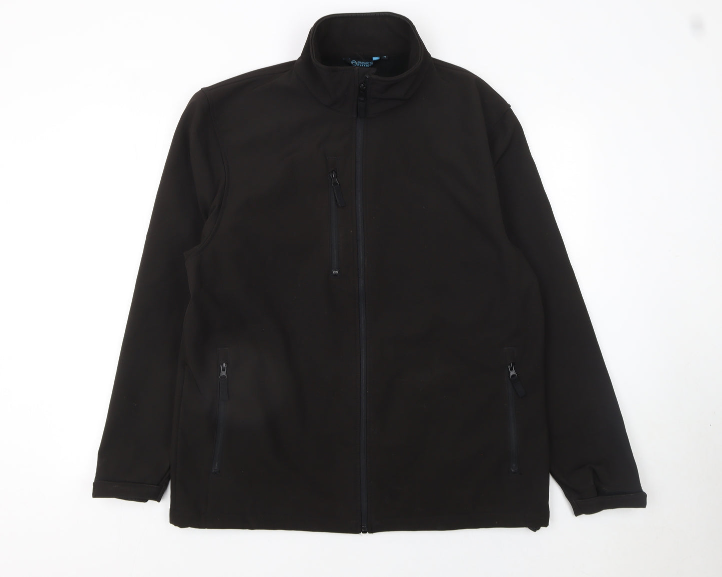 Fort Workwear Men’s Black Soft Shell Jacket M Windproof Water Resistant