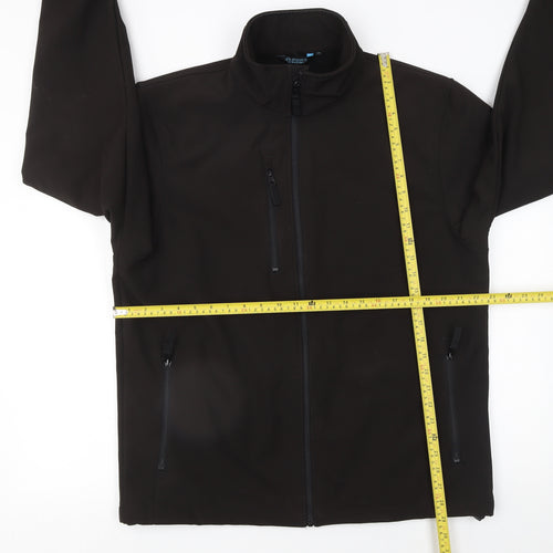 Fort Workwear Men’s Black Soft Shell Jacket M Windproof Water Resistant