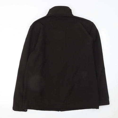 Fort Workwear Men’s Black Soft Shell Jacket M Windproof Water Resistant
