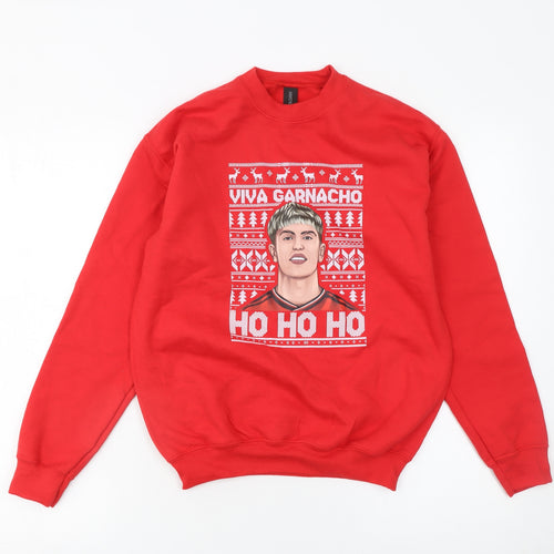 Gildan Boys Red Christmas Pullover Sweatshirt L Funny Graphic Ho Ho Ho