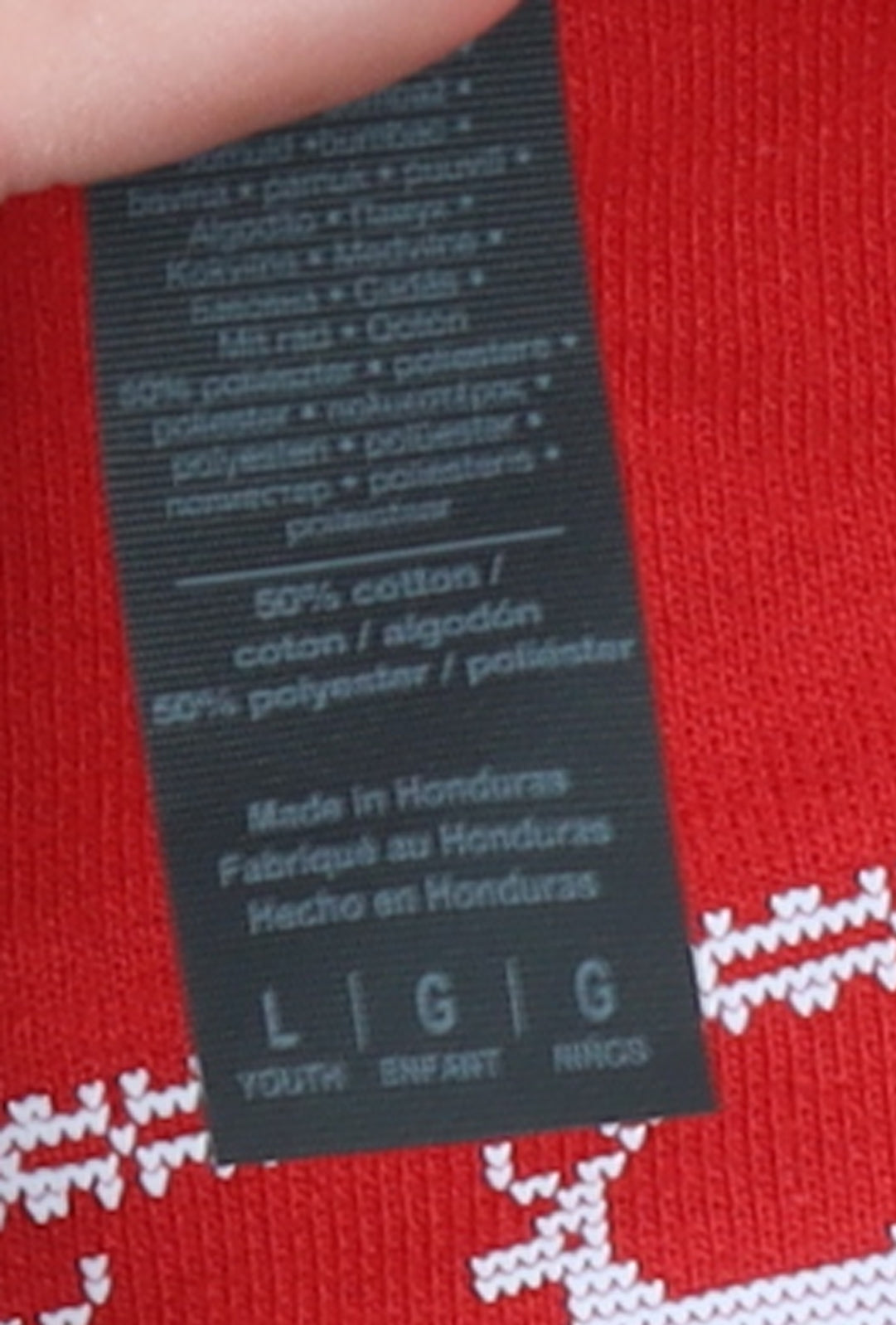 Gildan Boys Red Christmas Pullover Sweatshirt L Funny Graphic Ho Ho Ho