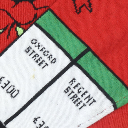 Monopoly Men's Red Graphic Knit Pullover Jumper Size M