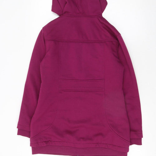 Rozella Women’s Purple Hooded Mid-Length Cotton Jacket M