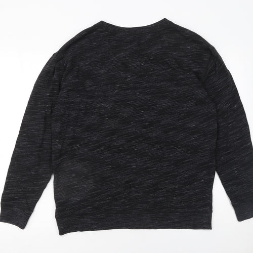Victoria's Secret PINK Women's Black Cotton Blend Pullover Sweatshirt Size 12