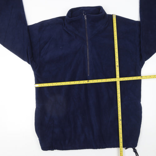 GTC Mens Blue Fleece 1/2 Zip Pullover Sweatshirt Size L