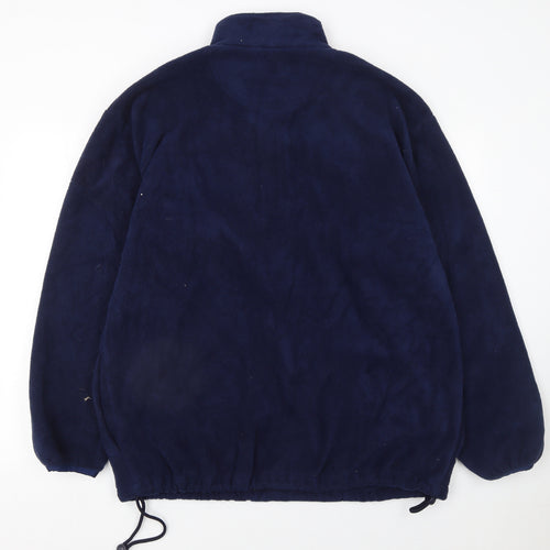 GTC Mens Blue Fleece 1/2 Zip Pullover Sweatshirt Size L