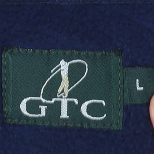 GTC Mens Blue Fleece 1/2 Zip Pullover Sweatshirt Size L