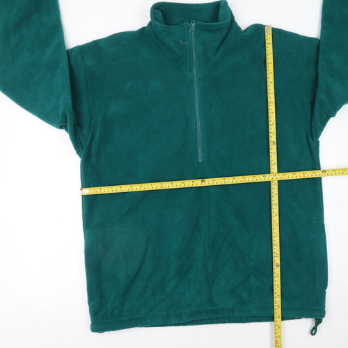GTC Men's Green Fleece 1/2 Zip Pullover Sweatshirt Size M
