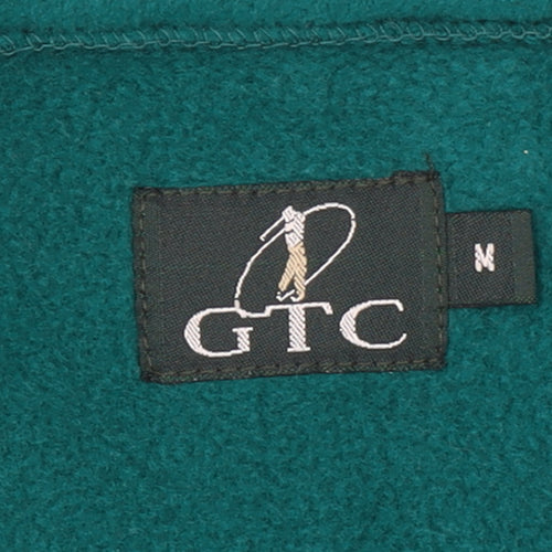 GTC Men's Green Fleece 1/2 Zip Pullover Sweatshirt Size M