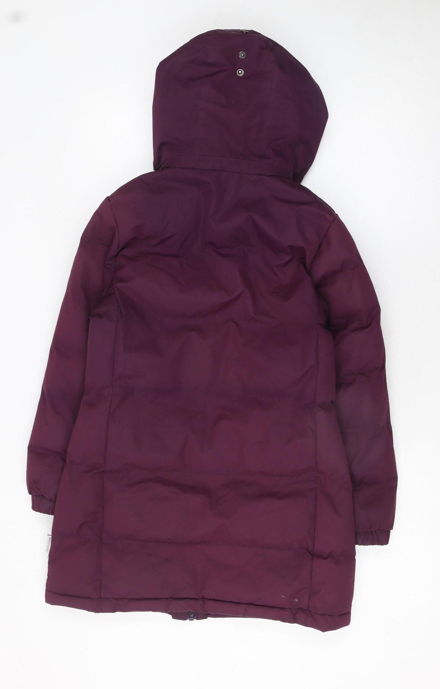 Trespass Girls Purple Hooded Waterproof Puffer Coat 9-10 Years Long Winter Jacket