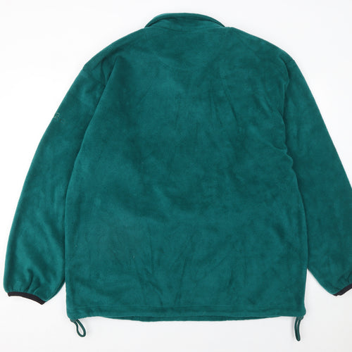 GTC Men’s Green Fleece Half Zip Pullover Sweatshirt L Regular