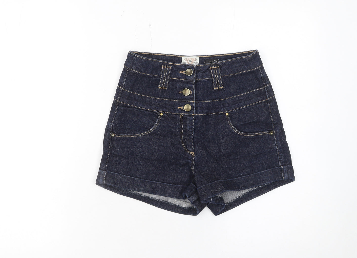 River Island Women’s Blue Denim High Waist Shorts Size 8