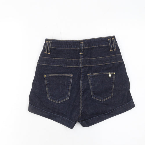 River Island Women’s Blue Denim High Waist Shorts Size 8