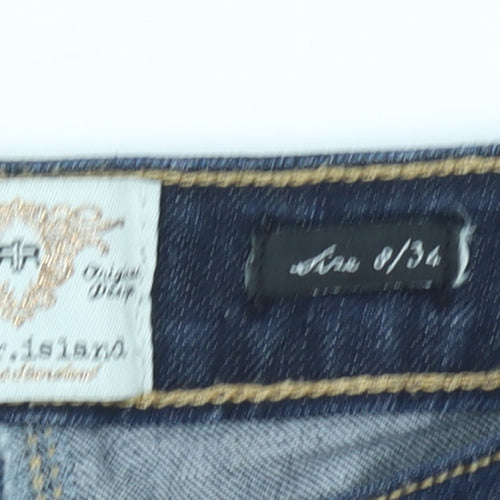 River Island Women’s Blue Denim High Waist Shorts Size 8