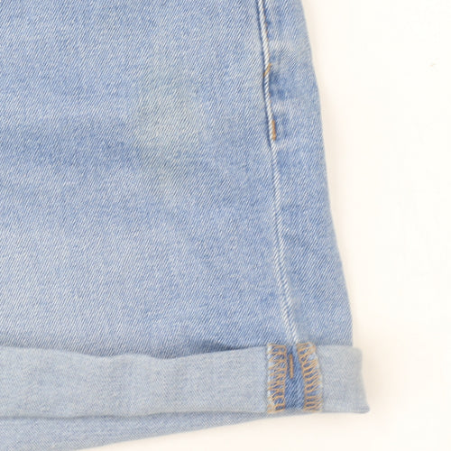 New Look Women’s Petite Blue High-Waist Denim Hot Pants Size 8