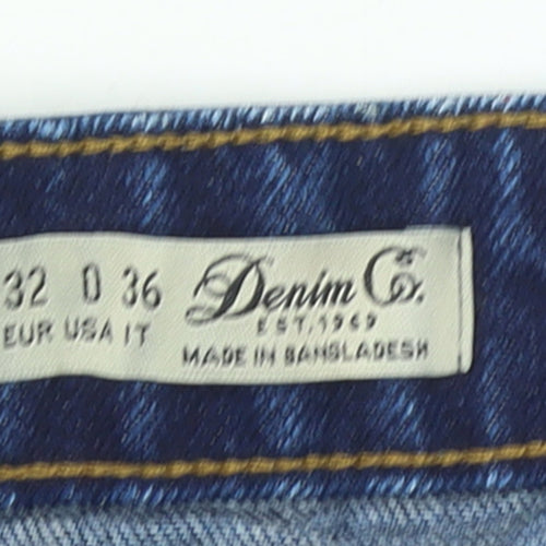 Denim Co. Women Blue Denim A-Line Button Skirt Size 4