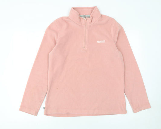 Regatta Women’s Pink Fleece 1/2 Zip Pullover Sweatshirt UK 12