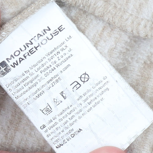 Mountain Warehouse Women Beige 1/2 Zip Fleece Pullover Sweatshirt UK 18