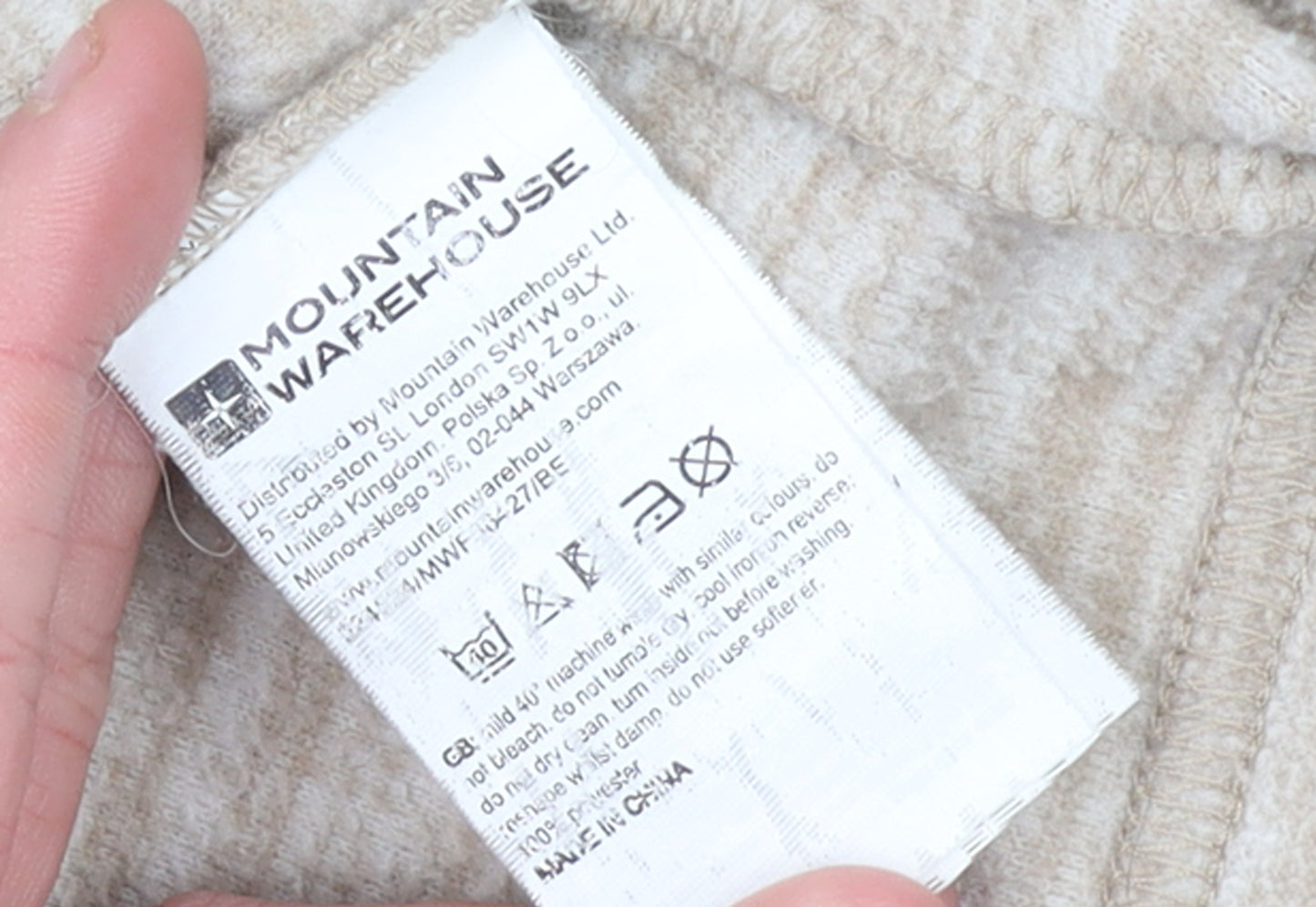 Mountain Warehouse Women Beige 1/2 Zip Fleece Pullover Sweatshirt UK 18