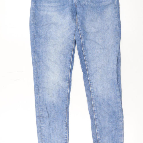 ZARA Women's Blue Skinny Jeans Size 6 High Rise Stretch Denim