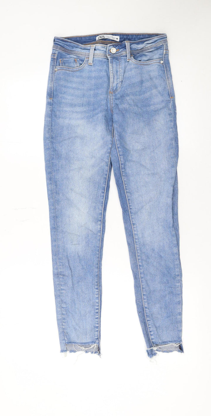 ZARA Women's Blue Skinny Jeans Size 6 High Rise Stretch Denim