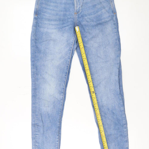 ZARA Women's Blue Skinny Jeans Size 6 High Rise Stretch Denim