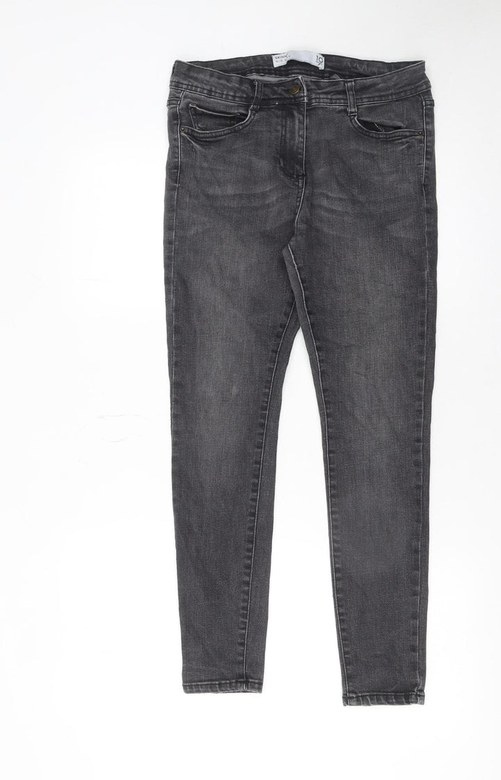 Next Women’s Grey Skinny Jeans Size 10 Slim Fit Denim