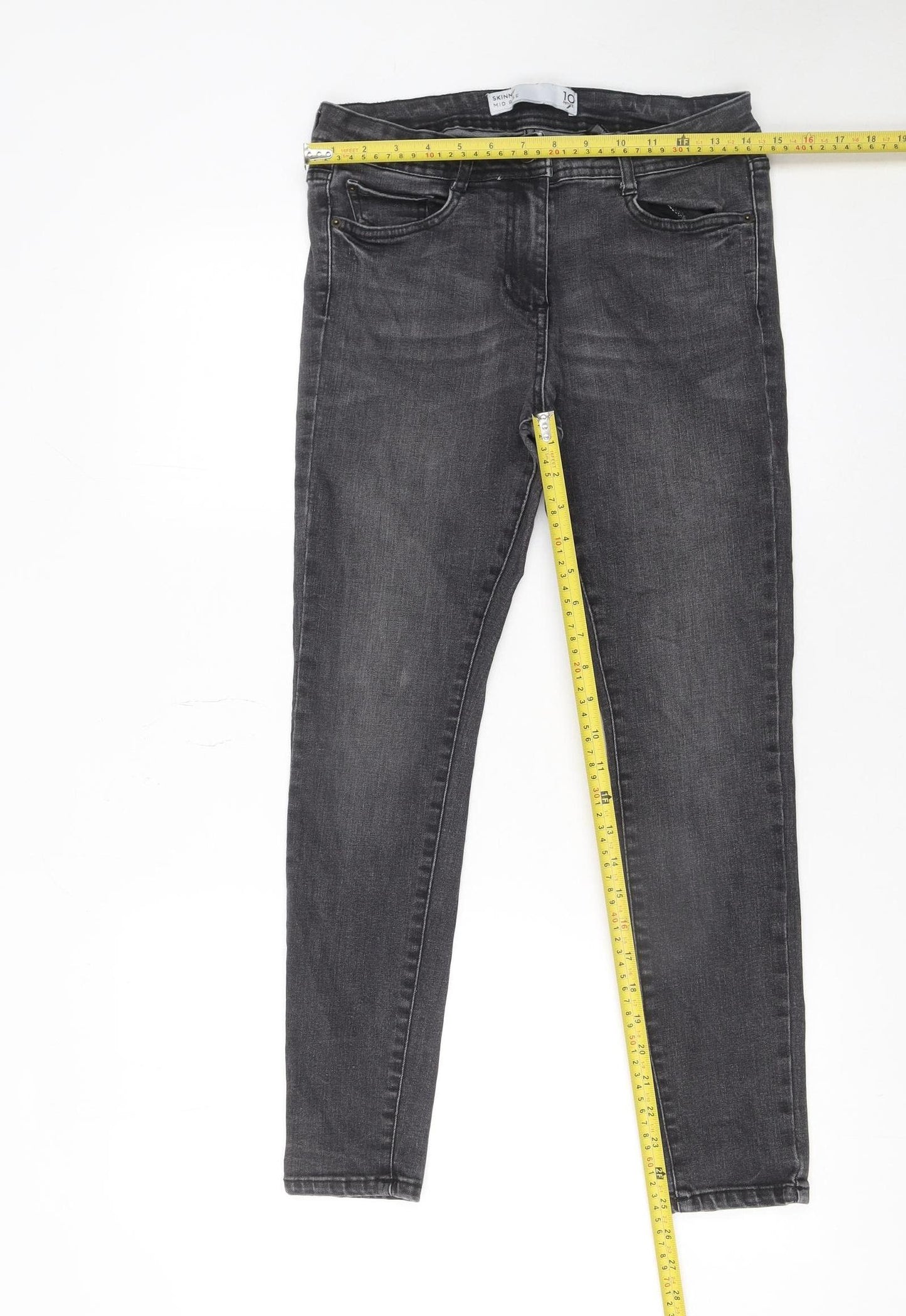 Next Women’s Grey Skinny Jeans Size 10 Slim Fit Denim