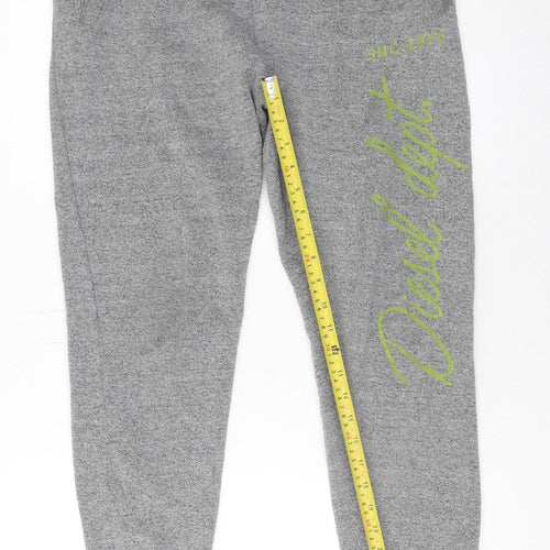Diesel Men's Grey Jogger Trousers M Regular Fit Logo Casual
