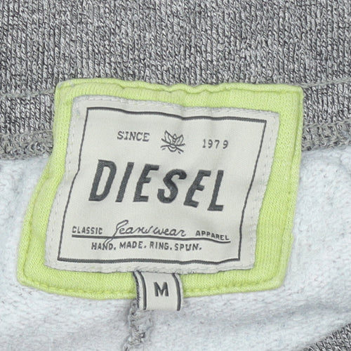 Diesel Men's Grey Jogger Trousers M Regular Fit Logo Casual