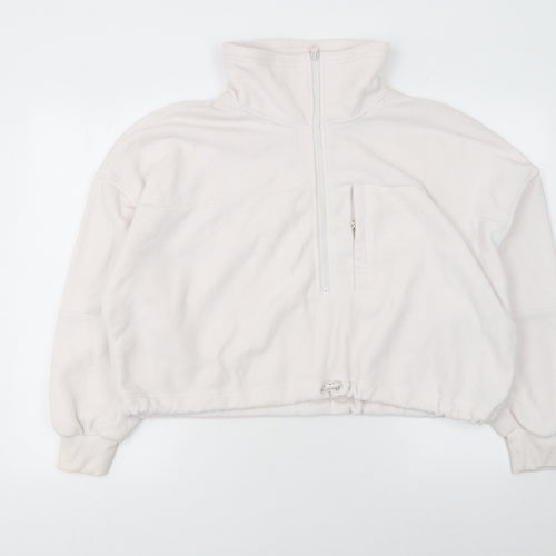 Anko Active Women's Beige Fleece 1/4 Zip Sweatshirt Size 14