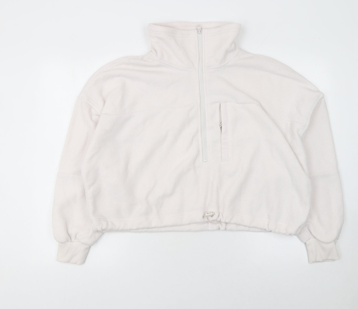 Anko Active Women's Beige Fleece 1/4 Zip Sweatshirt Size 14