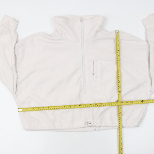 Anko Active Women's Beige Fleece 1/4 Zip Sweatshirt Size 14